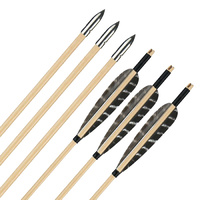Traditional Natural Feather Fletched Arrow 3PK