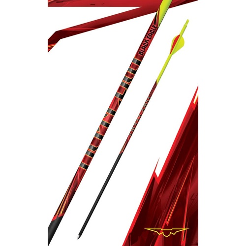 Black Eagle Outlaw Fletched Crested Arrows 6PK [Crest Colour: Pink] [Spine: 600]