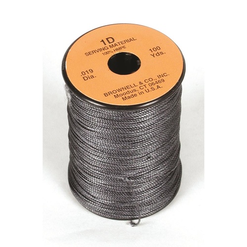 Brownell 1D Braided Serving 100yds [Colour: Black]
