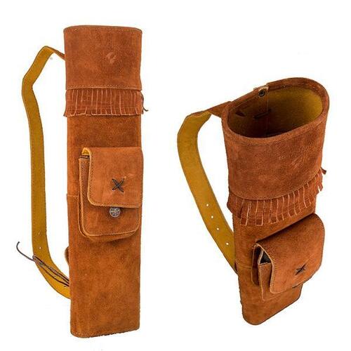 Bucktrail Leather Back Quiver [Colour: Suede Brown]