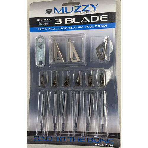 Muzzy 125 Grain 3 Blade 6 pack