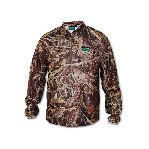 Ridgeline Sable Airflow LS Zip Top Grassland Camo [Size: Small]
